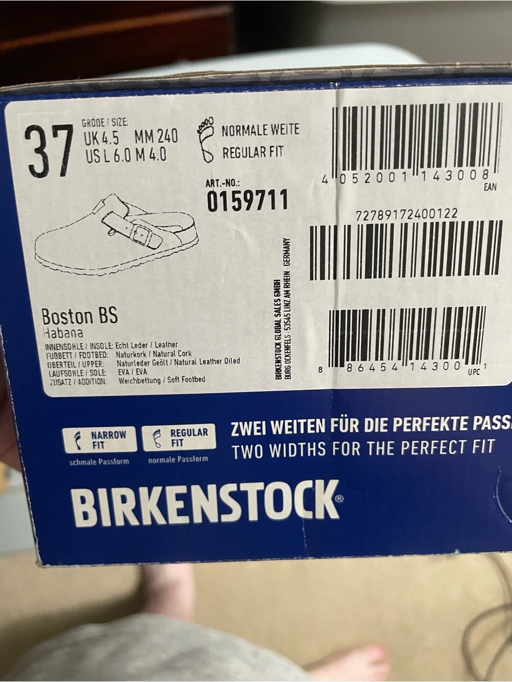 Birkenstock Brown Habana Boston Leather Slip-On Clog size 37R - Picture 6 of 6